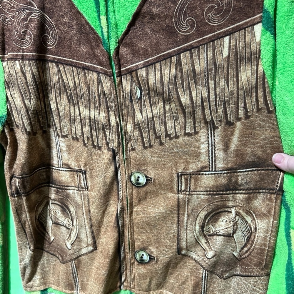 Yeehaw! Snuggle up in this Cactus Cowboy Pajama Suit - Perfect for Parties! - Picture 9 of 10